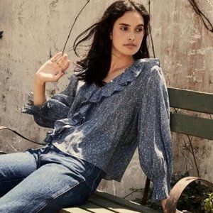 Doen Hardy Top in Midblue California Wildflower, Size S